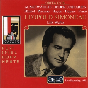 LEOPOLD SIMONEAU- ERIK WERBA - SIMONEAU  LIEDERABEND