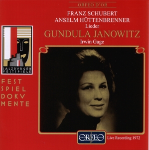 GUNDULA JANOWITZ- IRWIN GAGE - GUNDULA JANOWITZ  LIEDERABEND